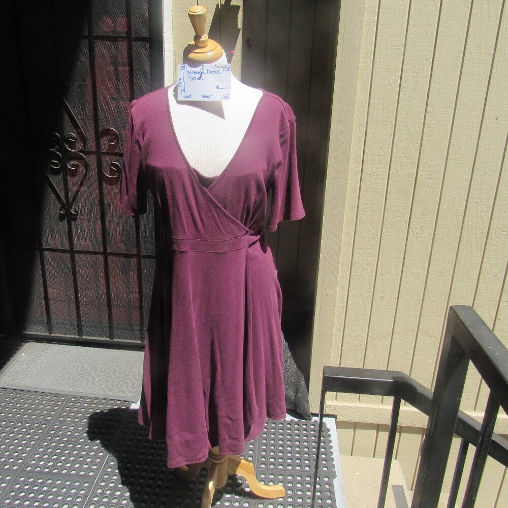 #291  WOMEN'S PLUM COLORED DRESS BY COLDWATER CREEK  (SIZE XL)